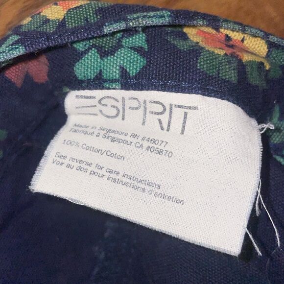 Esprit Women's Navy and Yellow floral Skirt - Picture 5 of 5